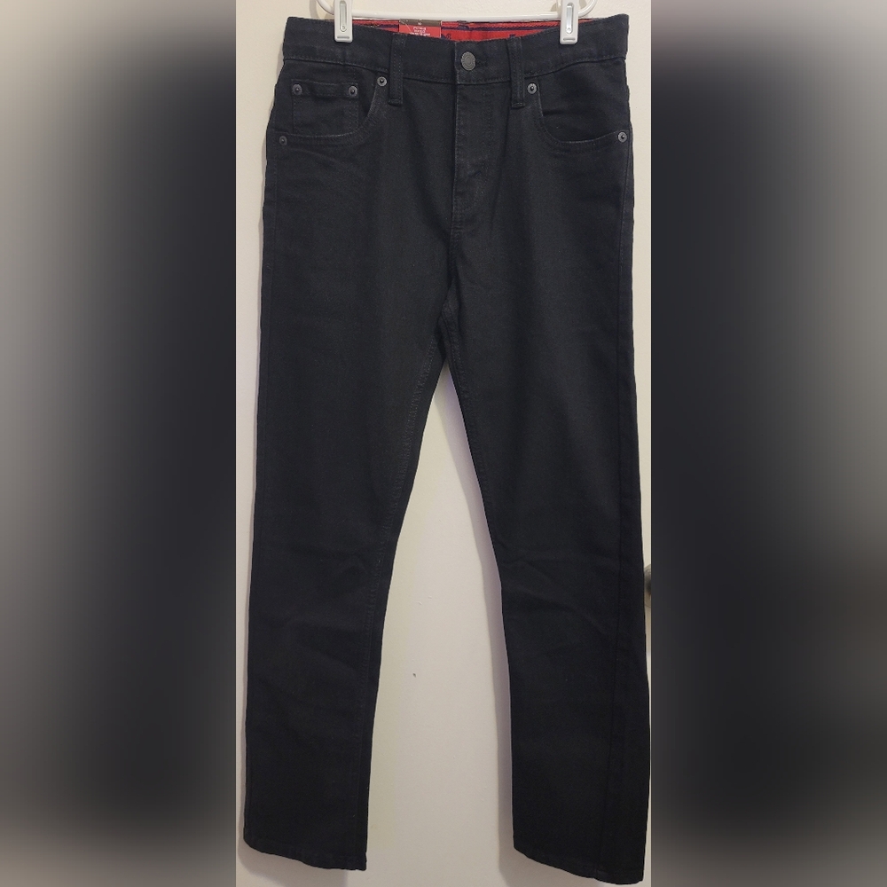 Levi's Youth Slim Flex Stretch Black Jeans Size 16